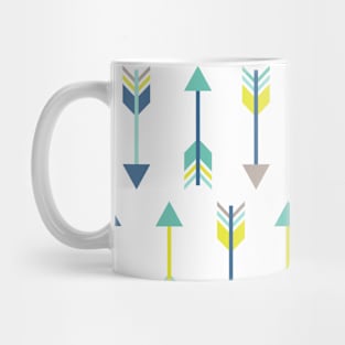 Mint Lime Tribal Arrows Pattern Indian Indigenous Mug